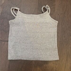 women’s ribbed gray tank top american eagle